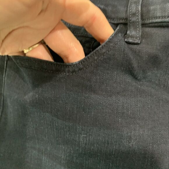 SP Black Label Sz 31 Jeans Distressed Holes Relaxed High Rise Dark Denim Women’s - Picture 7 of 11